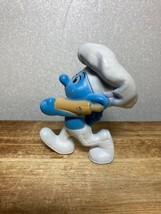 2011 PEYO Smurf Figurine, Smurfs Movie, BAKER, McDonald&#39;s, PVC Figure - £3.58 GBP