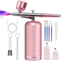Cordless Airbrush Kit with Compressor, 48PSI, 0.3mm Nozzle, for Art &amp; More - $62.85 CAD