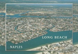 Postcard Long Beach Naples California Aerial View Unused Continental Card - £4.66 GBP