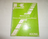 1984 Kawasaki KX250 Moto Propriétaires Manuel &amp; Service Délavé Worn OEM 84 - $19.95