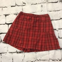 Vintage Gymboree Girls Sz XXL (6-7Yrs) Red Plaid Skort Skirt With Shorts Cotton  - £7.90 GBP