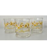 3 Vtg 80&#39;s McDonalds Flowers Daisy Floral Libby&#39;s Juice Glass Retro Lowball - $41.62 CAD