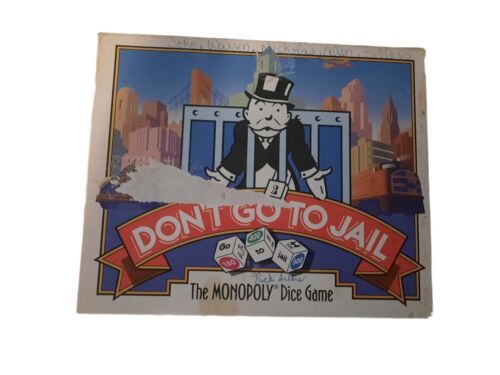 Monopoly Don't Go To Jail Dice Game Parker Brothers 1991 Complete  - $14.99