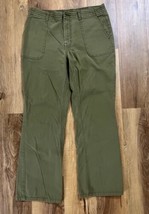 PrAna Pants Women’s 6 Olive Green Flat Front Straight Casual Pockets Out... - $27.72