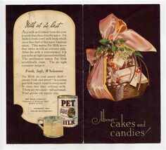 Pet Milk About Cakes and Candies 1924 Recipe Brochure - $17.82