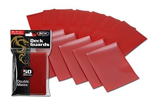 1000 Premium Red Double Matte Deck Guard Sleeves