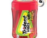 4x Bottles Trident Vibes Sour Patch Kids Redberry Flavor Gum | 40 Pieces... - $28.18