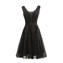 Kivary Short Knee Length V Neck Tulle Corset Homecoming Prom Evening Dre... - $55.43