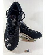 Men&#39;s UNDER ARMOUR FOOTBALL CLEATS Surge ll 1215740- 011 Size 11.5 BLK/WHT - $40.58