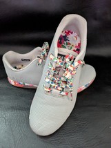 No Bull Gray Floral Trainers Workout Shoes Cross Fit Women 10.5 Men 9 - $1,369.83 MXN