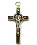 St. Benedict Crucifix Pendant 3” – Wood &amp; Metal with Pamphlet Christian ... - $370.30 MXN