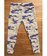 Gap Kids Gray Grey Blue Camo Camouflage Pajama Sleep Sleepwear Pants 4 - £15.93 GBP