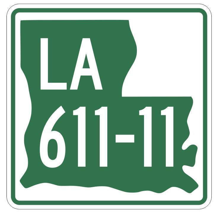 Louisiana State Highway 611-11 Sticker Decal R6615 Highway Route Sign - $1.45 - $15.95