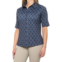 Nwt Ladies Belyn Key Navy Blue Seville Elbow Golf Shirt - S M &amp; L - £28.89 GBP