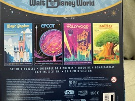 Walt Disney World Park Poster Puzzle Set of 4 500 Pieces Each NEW image 4