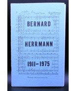 BERNARD HERRMANN 1911-1975 Memorial Booklet with Film Score Checklist SC... - $40.49