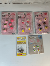Arts &amp; Craft Supplies-Sweets &amp; More Lot of 5 Pks-NEW Scrapbook Buttons/A... - £11.81 GBP