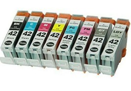 8 Pack Printer Ink Cartridge Combo full Set for Canon Pixma CLI-42 Pixma Pro 100 - £28.52 GBP