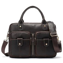 Male Messenger Bag Genuine Leather Briefcase Men&#39;s Handbags - £78.60 GBP