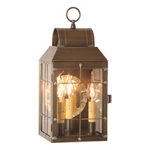 Irvin&#39;s Country Tinware Martha&#39;s Wall Lantern in Weathered Brass - £271.81 GBP