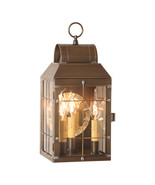 Irvin&#39;s Country Tinware Martha&#39;s Wall Lantern in Weathered Brass - £272.43 GBP