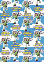 BUZZ LIGHTYEAR Personalised Gift Wrap - Disney Toy Story Wrapping Paper - Woody - $5.42