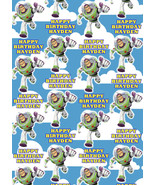 BUZZ LIGHTYEAR Personalised Gift Wrap - Disney Toy Story Wrapping Paper - Woody - £4.30 GBP