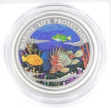 25g Silver Coin 2000 $5 Palau Color Proof Marine Life Protection - £101.52 GBP