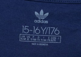 Adidas Extra Large 15-16 Youth Night Sky Blue Short Sleeve T Shirt image 2