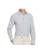 B by Brooks Brothers Men&#39;s Regular-Fit Windowpane Dress Shirt - Navy-16 ... - $850.10 MXN