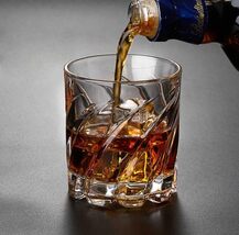 interoknack Creative Rotating Whiskey Glass 350ml  Stable Crystal Tumbl... - $49.00