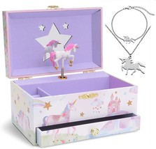 3 Unicorn Gifts For Girls From Jewelkeeper, Including A Unicorn Music Box And A - £33.51 GBP