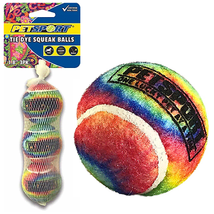 PS70345 Petsport Tie Dye Squeak Balls 1.8 3pk - $25.78