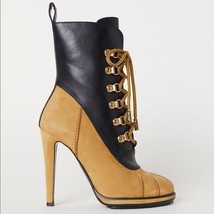H&amp;MOSCHINO Womens Boots Solid Beige Black Size UK 3.5 - £190.98 GBP