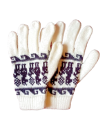 White Alpaca and Llama wool gloves for women - £8.36 GBP