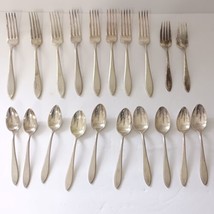 Rogers Bros Argosy Silverplate Forks Teaspoons 20 Antique Victorian Art ... - $34.64