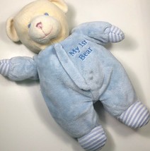 My 1st Bear Fiesta Baby Plush Teddy Bear Blue Ivory Rattle Stuffed Animal Lovey - £13.13 GBP