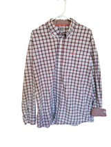 CINCH Men&#39;s Plaid Button Down Long Sleeved Cotton Shirt Size XL Flip Cuffs - £19.26 GBP