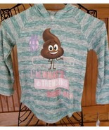 The Emoji Movie ~ Child&#39;s Size Medium (7/8) ~ Aruba Blue ~ Striped Hoodie - $28.06 CAD