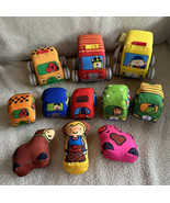 Melissa &amp; Doug Soft Pull-Back Vehicle/Cars Plush Baby Toys Crinkle Rattl... - £14.05 GBP