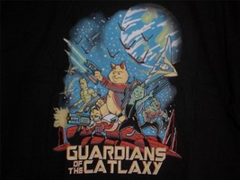 TeeFury Guardians XLARGE &quot;Guardians of the Catlaxy&quot; Guardians Cat Mash Up BLACK - £11.99 GBP