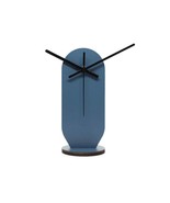 Teal Wooden Silent Desk Clock, Oval Analog Minimalist Timepiece with No-... - $524.16 MXN