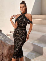 Dress Slim Fit Fashionable Elegant Sexy Tight Cinched Waist Slim Fit Par... - £34.37 GBP+