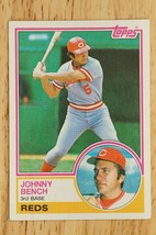 1983 Topps Johnny Bench HOF Cincinnati Reds #60 Baseball Card - £3.89 GBP