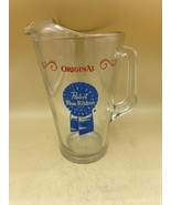 The Original 1961 PABST Blue Ribbon PBR Large Heavy Glass Mug Pitcher READ - £28.62 GBP