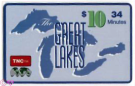 Phonecard Great Lakes TNC $10 34M Telefonkarte Telefonica - £3.97 GBP