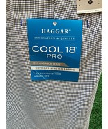 HAGGER MENS COOL 18 PRO BLUE CHECKERED STRETCH GOLF SHORTS UV PROTECTION... - £19.05 GBP