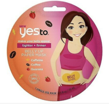 Yes to Tighter + Firmer Belly Up Paper Mask - Caffeine Coffee Guarana 0.... - $6.95
