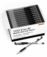 Shuttle Art Black Gel Pens, 100 Pack Fine Point Black Ink Pens Bulk,, An... - $36.99
