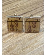 Vintage Postage Stamp Music Is Freedom&#39;s Symphony Cufflinks Estate Find KG - $564.50 MXN